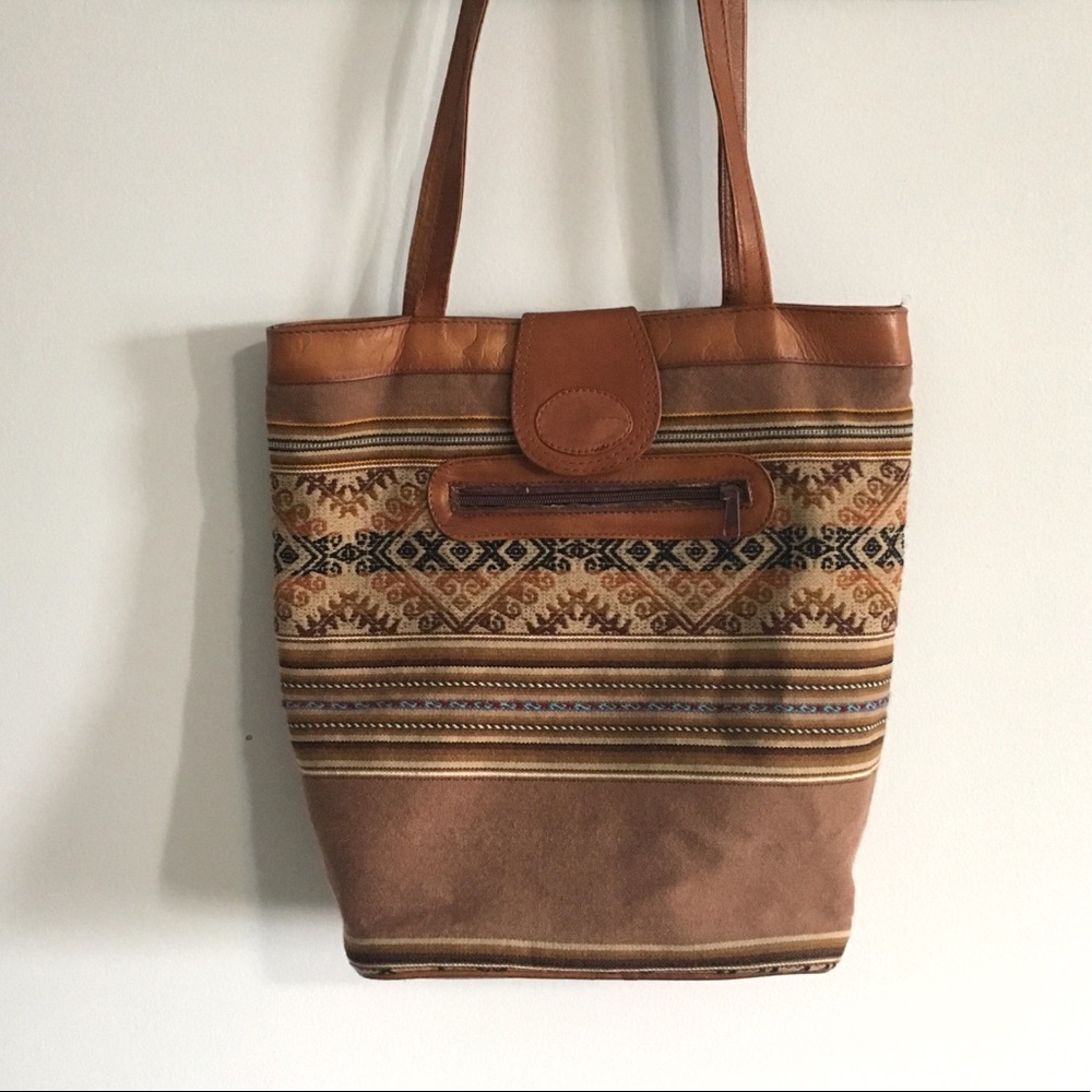 Vintage woven market bag